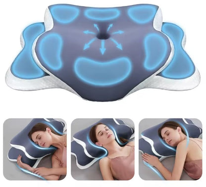 Almohada cervical viscoelástica diseño mariposa